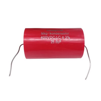 ALKOY Pack of 10 Audiophiler Axial MKP Capacitors 25uf 400V DC 3% Tested and Matched HiFi Crossover Audio Capacitors