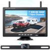 eRapta Wireless Backup Camera with 7 DVR Monitor for Trucks, 2 Channels, HD1080P Front/Rear View Camera with Night Vision, IP69K Waterproof, DIY Reserving Lines for Pickup, Car, Van, Trailer (AWTL7) view 1