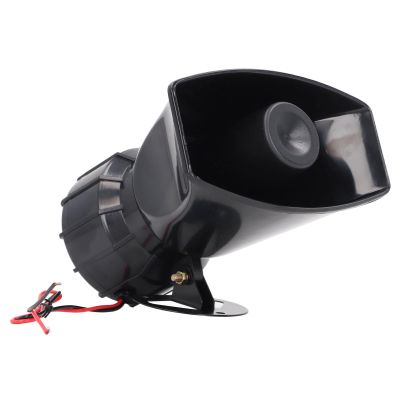 130DB Horn Siren Speaker 60W Portable High Power Alarm Horn Indoor Outdoor Warning Device for Home Store Construction Site (DC12V)