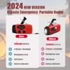 2024 Upgrade 5000mah Alertsync NOAA Weather Emergency Radio with Solar Charging, AM FM Hand Crank Windup Radio SOS Alarm LED Flashlight with Earphone Jack for Home, Camping, Survival Hurricane (Red) view 2