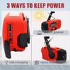 2024 Upgrade 5000mah Alertsync NOAA Weather Emergency Radio with Solar Charging, AM FM Hand Crank Windup Radio SOS Alarm LED Flashlight with Earphone Jack for Home, Camping, Survival Hurricane (Red) view 3