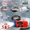 2024 Upgrade 5000mah Alertsync NOAA Weather Emergency Radio with Solar Charging, AM FM Hand Crank Windup Radio SOS Alarm LED Flashlight with Earphone Jack for Home, Camping, Survival Hurricane (Red) view 4