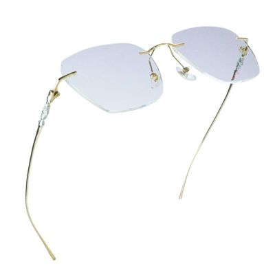 LifeArt Pure Titanium Frame Glasses/Blue Light Blocking Reading Glasses, Reduce Eyestrain, Stylish for Men and Women(Gold,+2.50 Magnification)