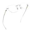 LifeArt Pure Titanium Frame Glasses/Blue Light Blocking Reading Glasses, Reduce Eyestrain, Stylish for Men and Women(Silver,No Magnification) view 1