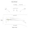 LifeArt Pure Titanium Frame Glasses/Blue Light Blocking Reading Glasses, Reduce Eyestrain, Stylish for Men and Women(Silver,No Magnification) view 4