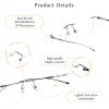 LifeArt Pure Titanium Frame Glasses/Blue Light Blocking Reading Glasses, Reduce Eyestrain, Stylish for Men and Women(Black,+1.50 Magnification) view 2