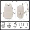 YGR Laptop Backpack for Women and Men, Waterproof Lightweight Travel Daily Rucksack Casual 15.6 inches Computer Bags for College, Beige view 3