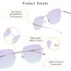 LifeArt Pure Titanium Frame Glasses/Blue Light Blocking Reading Glasses, Reduce Eyestrain, Stylish for Men and Women(Silver,+1.50 Magnification) view 2