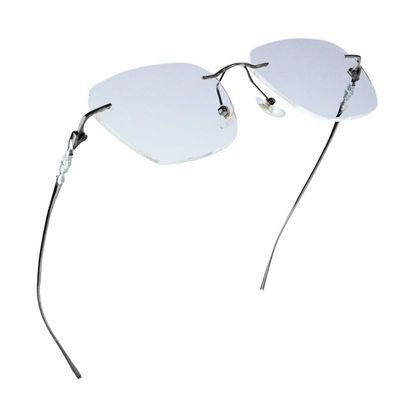 LifeArt Pure Titanium Frame Glasses/Blue Light Blocking Reading Glasses, Reduce Eyestrain, Stylish for Men and Women(Black,+2.50 Magnification)