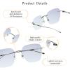 LifeArt Pure Titanium Frame Glasses/Blue Light Blocking Reading Glasses, Reduce Eyestrain, Stylish for Men and Women(Black,+2.50 Magnification) view 2