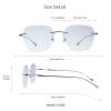 LifeArt Pure Titanium Frame Glasses/Blue Light Blocking Reading Glasses, Reduce Eyestrain, Stylish for Men and Women(Black,+2.50 Magnification) view 4