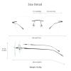 LifeArt Pure Titanium Frame Glasses/Blue Light Blocking Reading Glasses, Reduce Eyestrain, Stylish for Men and Women(Black,+3.50 Magnification) view 4