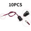 10Pcs USB-C 2/4/5Pin High Current CC Fast Charging Socket with PH2.0 Nut Snap Lock Plate Type-C Female Waterproof Connector Jack(2 Line Black Lock) view 2
