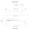 LifeArt Pure Titanium Frame Glasses/Blue Light Blocking Reading Glasses, Reduce Eyestrain, Stylish for Men and Women(Gold,+1.00 Magnification) view 4