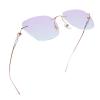 LifeArt Pure Titanium Frame Glasses/Blue Light Blocking Reading Glasses, Reduce Eyestrain, Stylish for Men and Women(Pink Gold,No Magnification) view 1