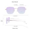 LifeArt Pure Titanium Frame Glasses/Blue Light Blocking Reading Glasses, Reduce Eyestrain, Stylish for Men and Women(Pink Gold,No Magnification) view 4
