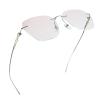 LifeArt Pure Titanium Frame Glasses/Blue Light Blocking Reading Glasses, Reduce Eyestrain, Stylish for Men and Women(Silver,No Magnification) view 1