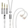 ARTTI Spark Earphone Upgrade Cable 2 Cores 244 Strands Silver-Plated Copper 7N OCC HiFi IEM Cable 2.5/3.5/4.4mm 3in1 Plug 2pin/MMCX/QDC Cable (Silver, QDC Straight Plug) view 1