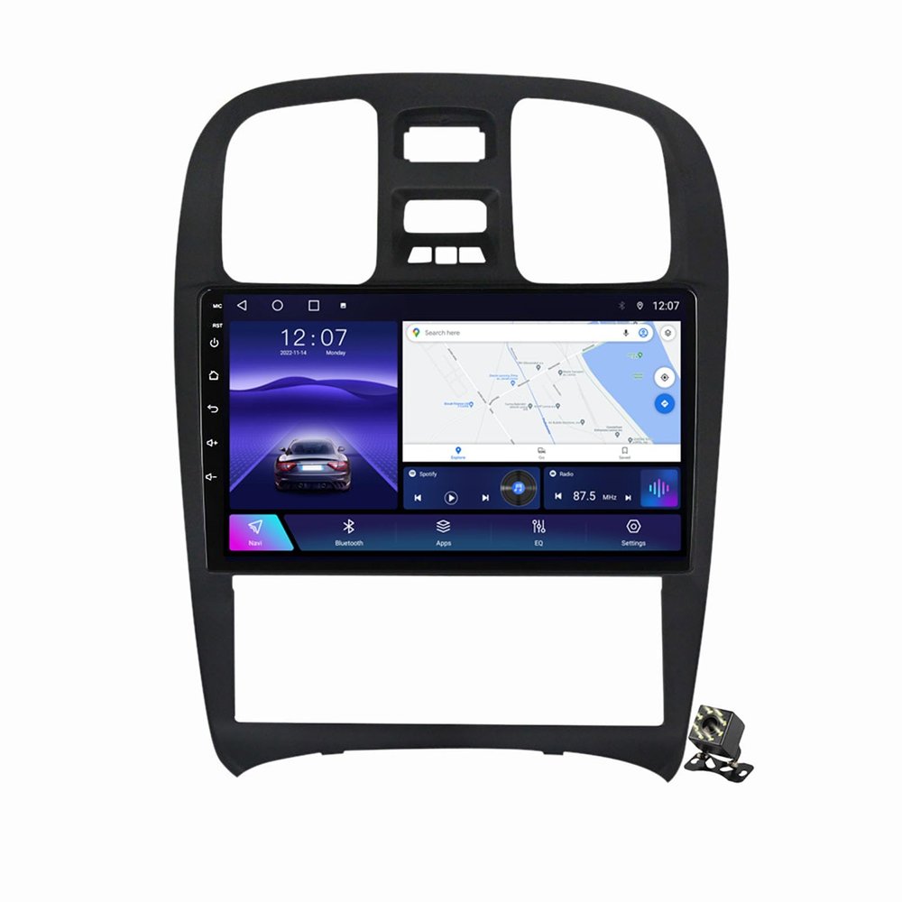 9" Car Radio Navigation GPS for Hyundai Sonata EF 2001-2012 Android 12 Car Stereo Multimedia Video Player with Bluetooth Carplay WiFi 4G SWC FM/RDS+Backup Camera,Ts10/6+128g
