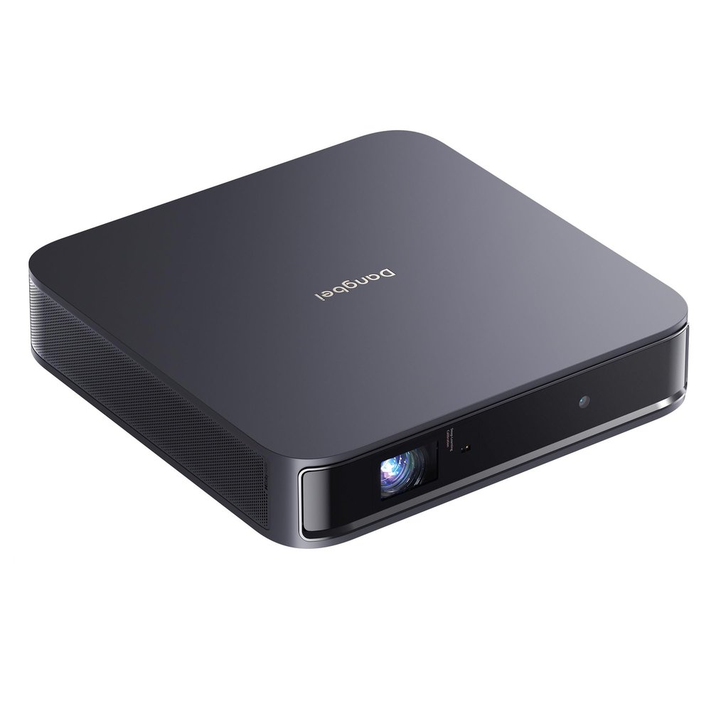 Dangbei Atom Portable Laser Projector, Google TV with Official Netflix, 1200 ISO Lumens, 180" Display, 1080p (4K Input), 3D Ready, Dolby Audio, 1.87" Ultra-Thin Home Theater Projector