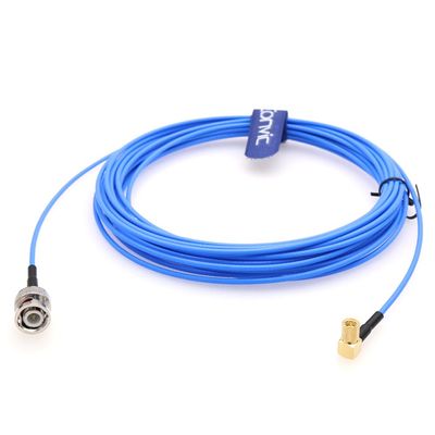 Eonvic Microdot M5 to BNC Male Vibration Acceleration Sensor Cable Low Noise 10-32UNF Signal Cable (Right Angle Microdot M5, 8M)