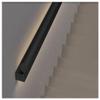 Sxlawesom LED Handrail Kit with Staircase Light, Handrail Wall Mounted Hand Railings, Aluminum, with 2 Flush Endcaps (Color : Black, Size : 47.3"/1.2m) view 1
