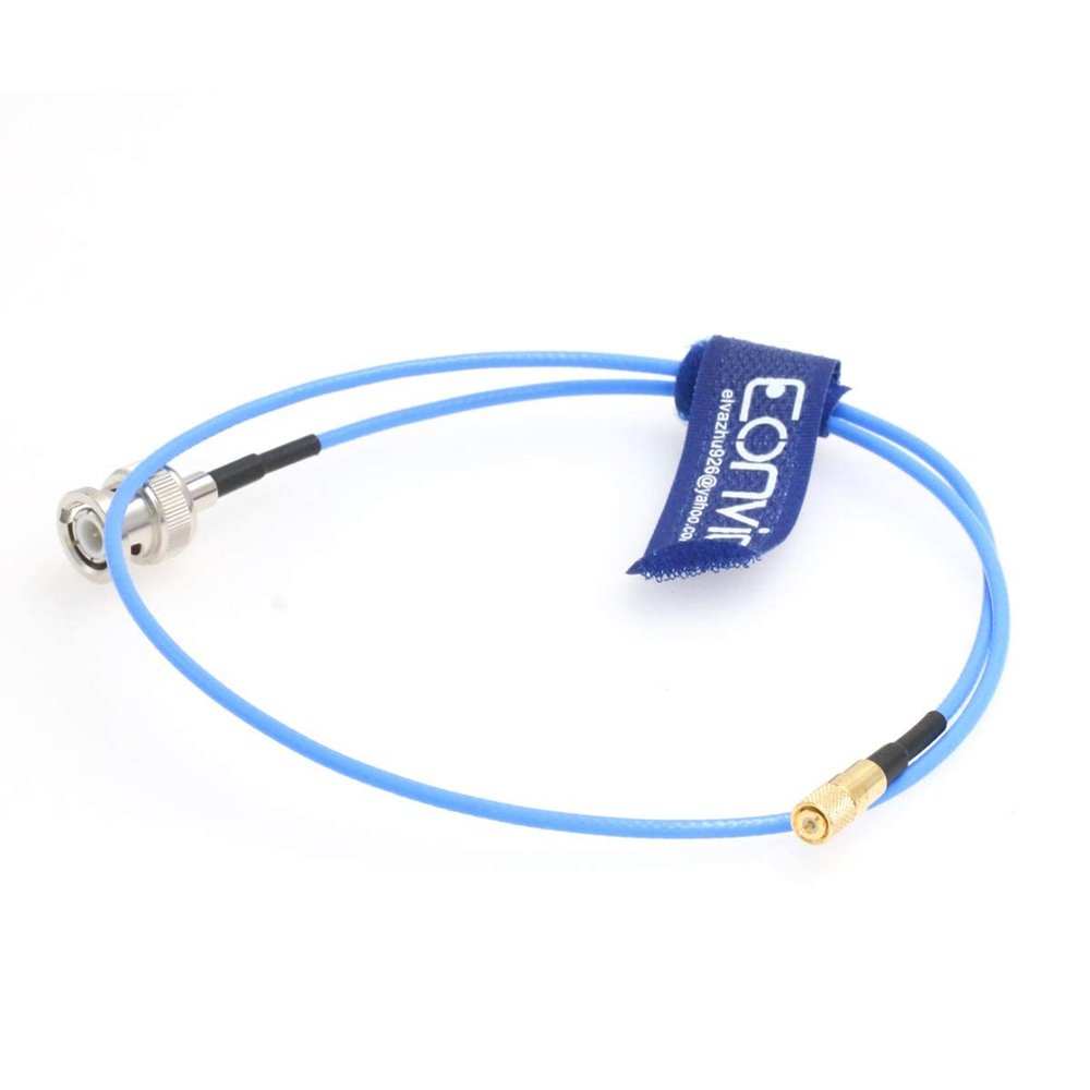 Eonvic Microdot M5 to BNC Male Vibration Acceleration Sensor Cable Low Noise 10-32UNF Signal Cable (Straight Microdot M5, 20cm)