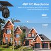 BUTXET 4MP Full HD Solar Wireless PTZ WiFi Camera Outdoor, Two-Way Audio, PIR & Radar Dual Detection, Color & IR Night Vision, IP66 Waterproof, 5M Extend Cable (Size : Camera+32G Card) view 2