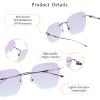 LifeArt Pure Titanium Frame Glasses/Blue Light Blocking Reading Glasses, Reduce Eyestrain, Stylish for Men and Women(Black,+4.00 Magnification) view 2