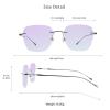 LifeArt Pure Titanium Frame Glasses/Blue Light Blocking Reading Glasses, Reduce Eyestrain, Stylish for Men and Women(Black,+4.00 Magnification) view 4