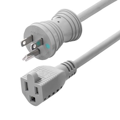 StarTech.com 6ft (1.8m) Green Dot Power Extension Cord, NEMA 5-15P to NEMA 5-15R, 13A/125V, 16AWG, Gray Extension Cable, UL Listed, TAA (231B-660H-POWER-CORD)