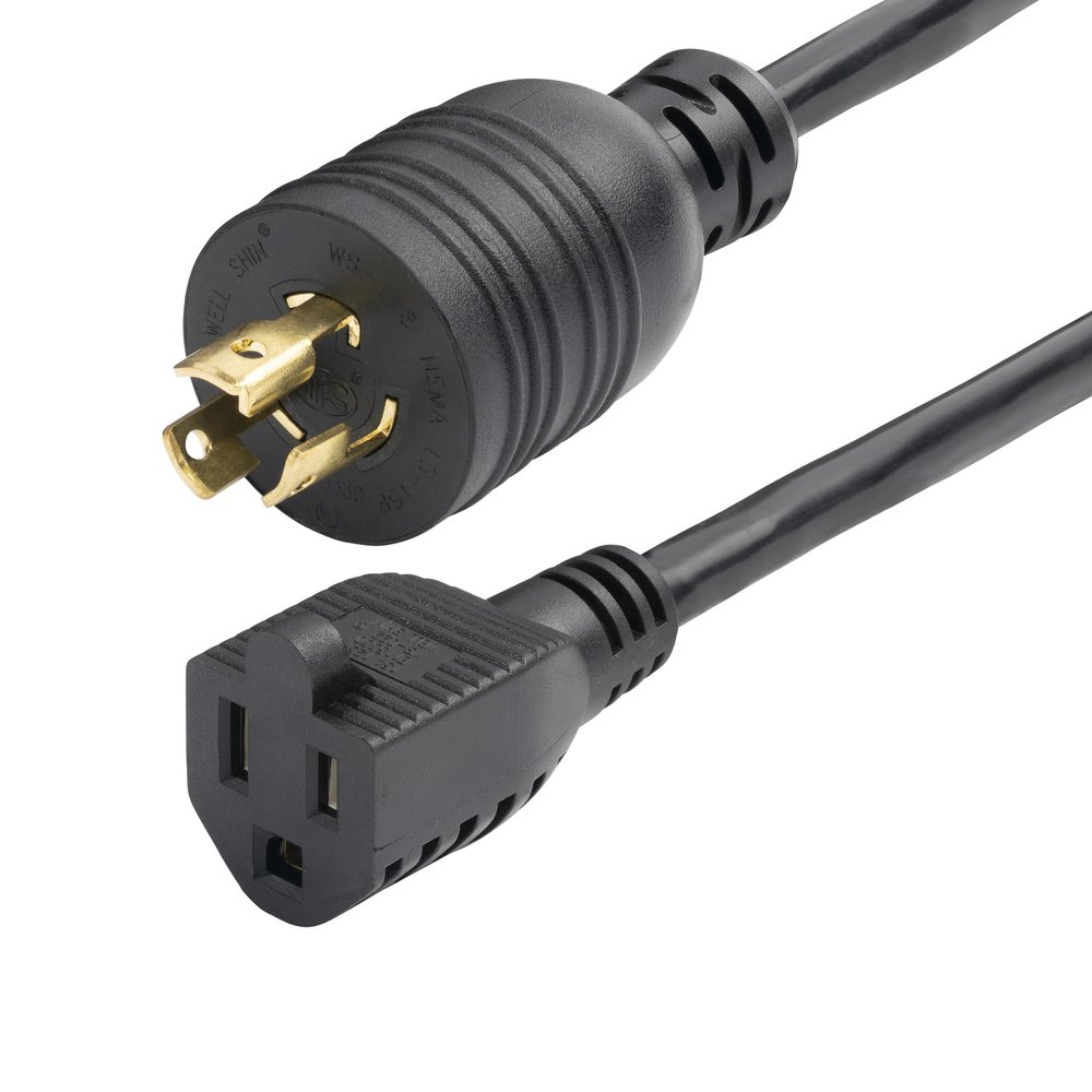 StarTech 1ft Heavy Duty Power Cord, 15A 125V, Black (W31C-4100-POWER-CORD)