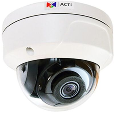 ACTi A77 6MP Outdoor Dome Camera with D/N, IR, Extreme WDR, SLLS, Fixed Lens, f2.8mm/F1.6, H.265/H.264, 3D DNR, Audio, MicroSD/MicroSDHC/MicroSDXC, PoE/DC12V, IP67, IK10, DI/DO