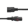 StarTech.com 4ft (1.2m) Power Extension Cord, PDU Style IEC 60320 C14 to Locking C13, PDU Power Cord, 10A 250V, 18AWG, Power Extension Cable - UL Listed, TAA (87L3-8400-POWER-CORD) view 3