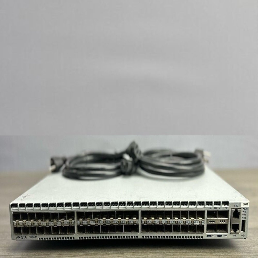 Arista DCS-7280SE-64-R 48-Port 10G SFP+ 4-Port 40Gb QSFP Back-to-Front Airflow Switch with Dual PSU (Renewed)
