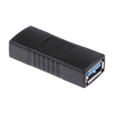 Kokiya USB 3.0 Type A Female to Female Adapter Coupler Changer Connector Extension, Black, as described