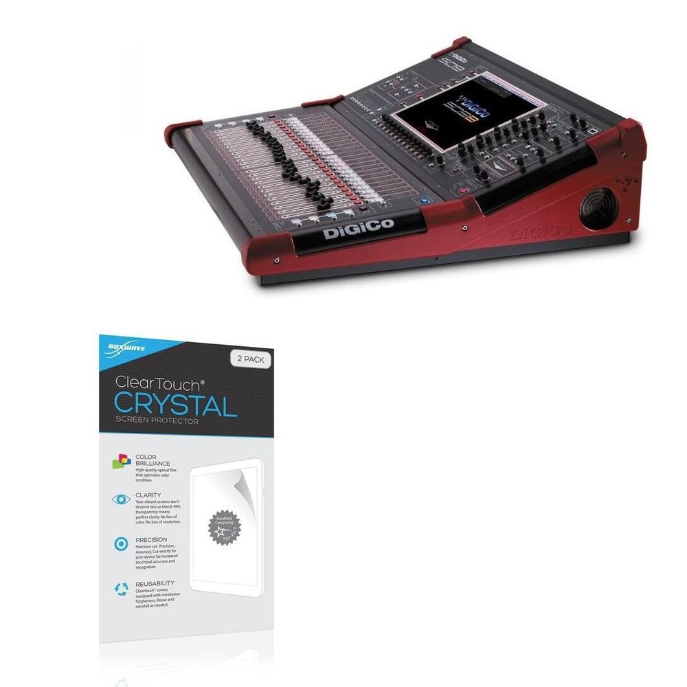 BoxWave Screen Protector Compatible with DiGiCo SD9B - ClearTouch Crystal (2-Pack), HD Film Skin - Shields from Scratches