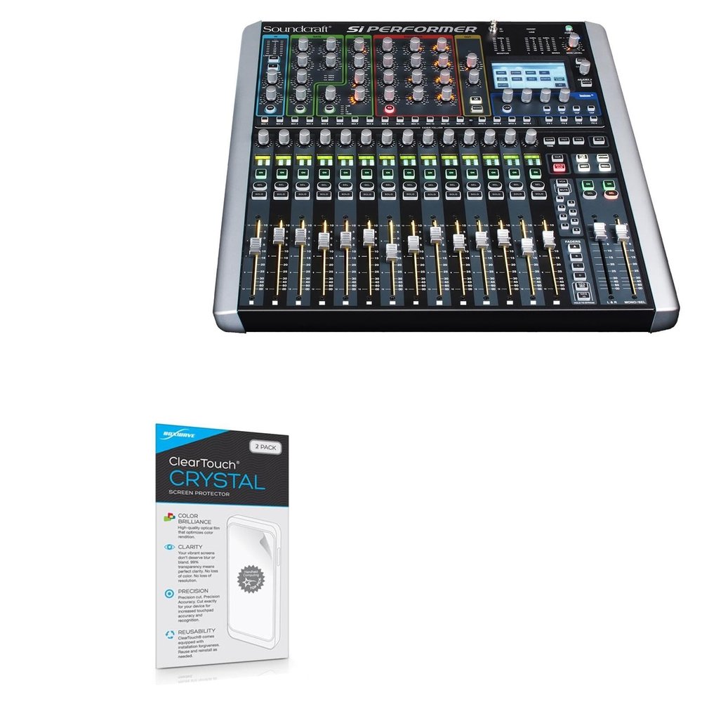 BoxWave Screen Protector Compatible with Soundcraft Si Performer 1 - ClearTouch Crystal (2-Pack), HD Film Skin - Shields from Scratches