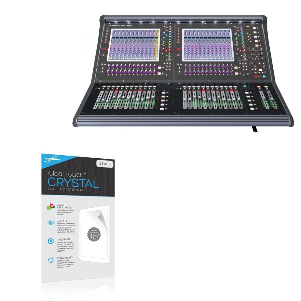 BoxWave Screen Protector Compatible with DiGiCo SD12 96 - ClearTouch Crystal (2-Pack), HD Film Skin - Shields from Scratches