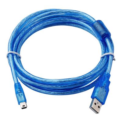 USB-A5-Mini for Servo Motor Drive A5 Series Programming Cable, Shielded with EMI Ring Hi-Speed USB Blue 3m