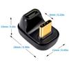 2PC USB4 C Male to C Female U Shape 40Gbps Adapter 100W for Thunderbolt 4/3 MacBook view 2
