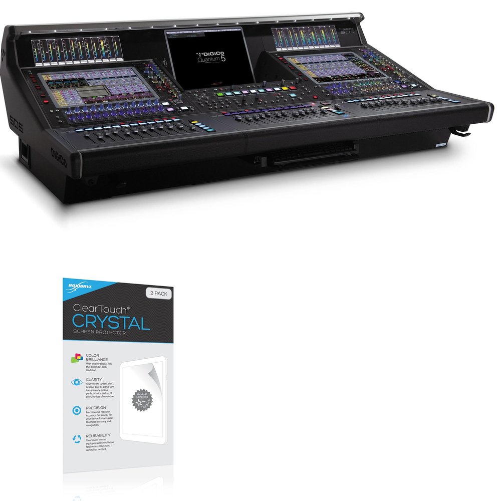 BoxWave Screen Protector Compatible with DiGiCo Quantum 5 - ClearTouch Crystal (2-Pack), HD Film Skin - Shields from Scratches