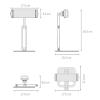 WAOCEO Tablet Holder Universal Tablet Stand, Adjustable Folding Holder Aluminum Alloy Arm Ergonomic 360 Degree Rotatable for 4-13 Inch Tablet and Phone Tablet Stand (Color : Silver) view 2