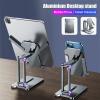 WAOCEO Tablet Holder Foldable Tablet Stand, Desktop Aluminum Tablet Bracket, Multi Angle Adjustable Three Shaft Support Holder, Portable Tablet Accessories Tablet Stand (Color : Silver) view 3