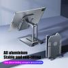 WAOCEO Tablet Holder Foldable Tablet Stand, Desktop Aluminum Tablet Bracket, Multi Angle Adjustable Three Shaft Support Holder, Portable Tablet Accessories Tablet Stand (Color : Silver) view 4