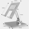 WAOCEO Tablet Holder Tablet Stand, Adjustable Foldable Tablet Holder Base up to 13 Inch Tablets Holder, Desktop Aluminum Tablet Stand with Dual Shafts Tablet Stand (Color : Silver) view 2
