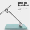 WAOCEO Tablet Holder Tablet Stand, Adjustable Foldable Tablet Holder Base up to 13 Inch Tablets Holder, Desktop Aluminum Tablet Stand with Dual Shafts Tablet Stand (Color : Silver) view 4