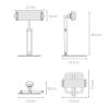 Tablet Holder Aluminum Tablet Stand, Desktop Phone Tablet Holder Stand, Flodable Adjustable Desktop Mount Base for Most 5-13inch Tablet Phone Tablet Stand (Color : White) view 2