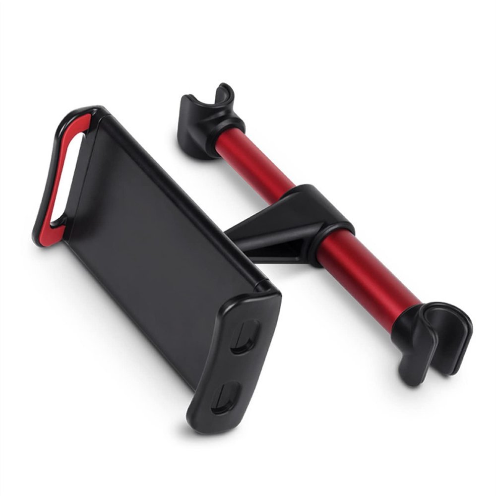 WAOCEO Tablet Holder Universal Car Tablet Holder, Car Headrest Tablet Mount Holder for Car Back Seat, Durable Headrest Tablet Holder Compatible with 4-11" Phones Tablets Tablet Stand (Color : Red)