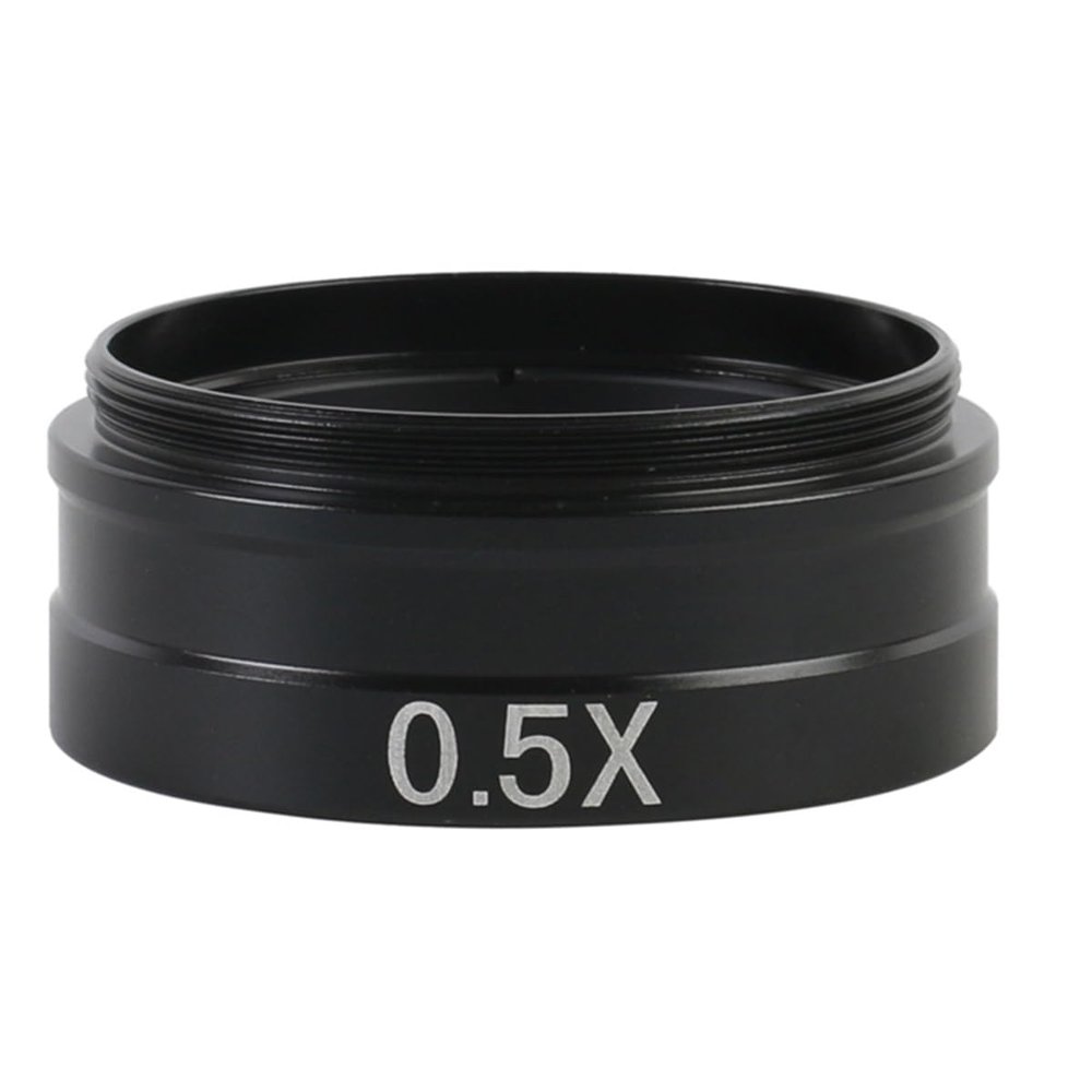 Microscope Accessories Kit 0.5X/0.35X/2X/1X Auxiliary 42mm for 10A 300X 180X 120X C-Mount Lens Microscope Camera Microscope Slides (Size : 0.5X 2X)